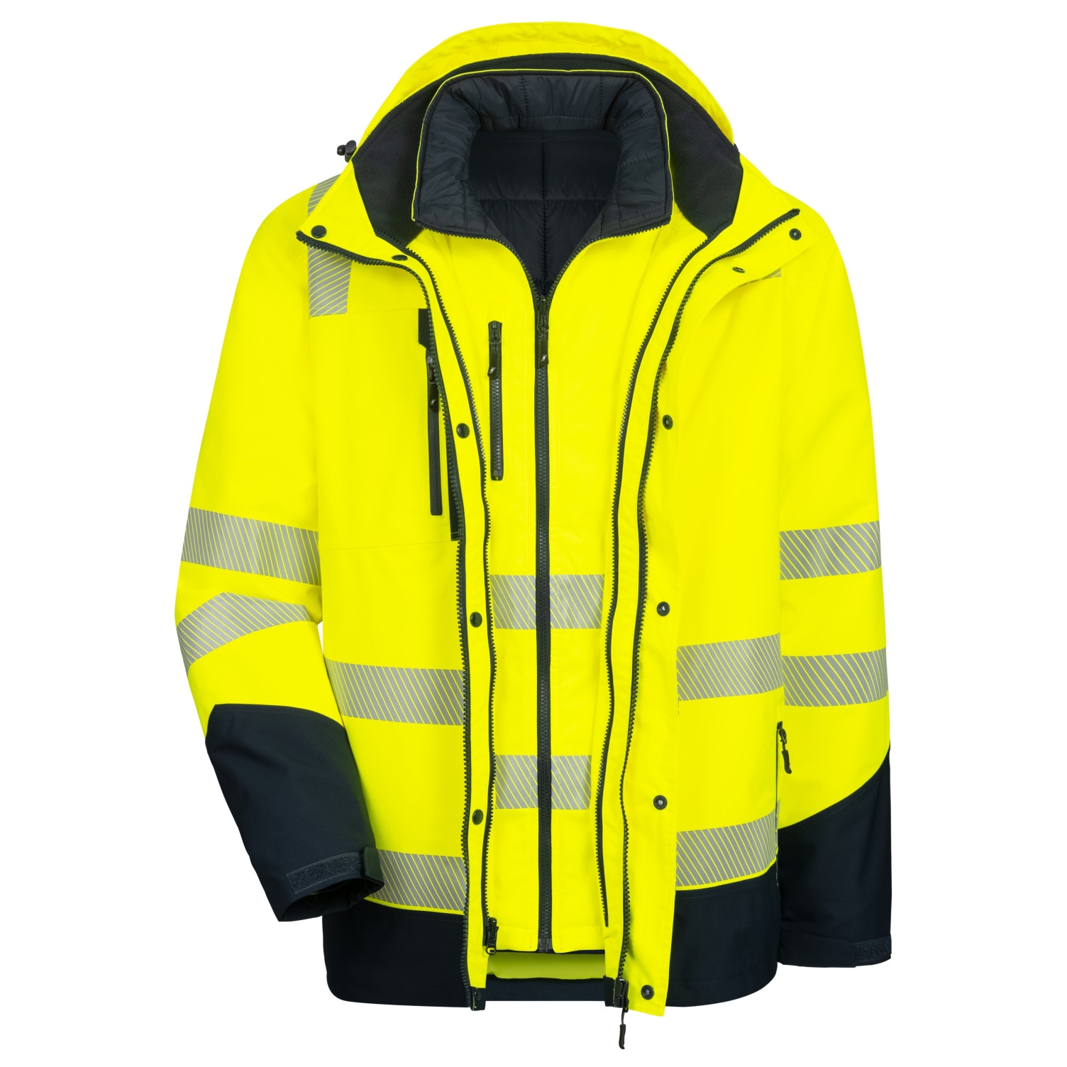 Warn-Multifunktionsjacke 5in1 von NITRAS in gelb