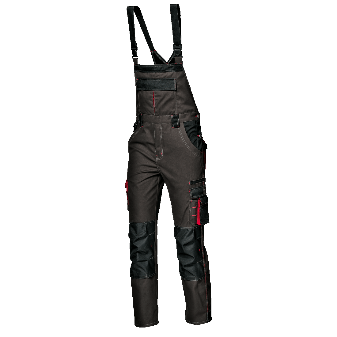 Latzhose Harrison von SIR Safety in anthrazit/rot Latzhose Harrison von SIR Safety in anthrazit/rot