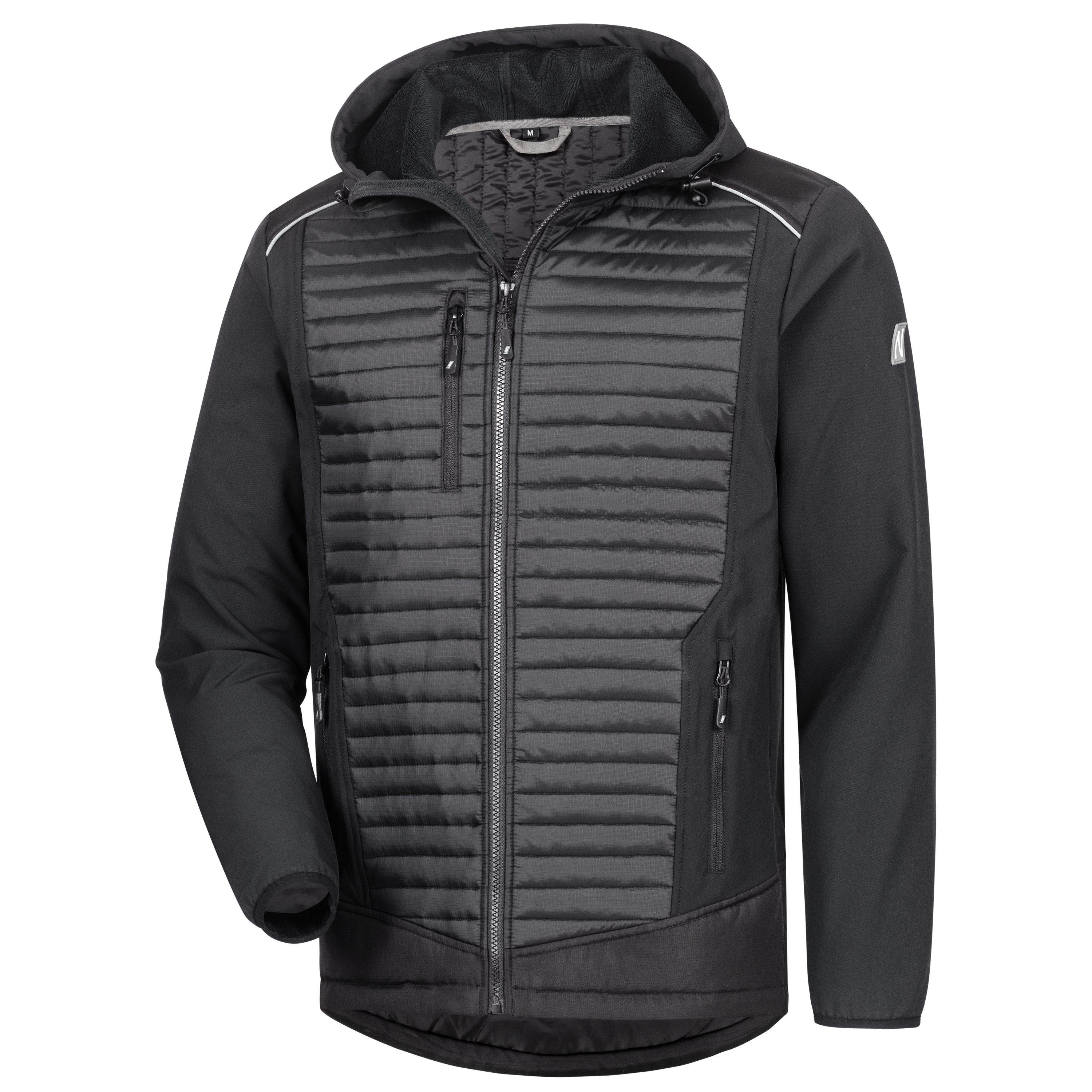 Future - gesteppte Softshelljacke, schwarz