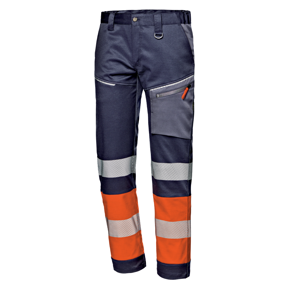 Warnschutzhose CONTRAST in marine/orange von SIR