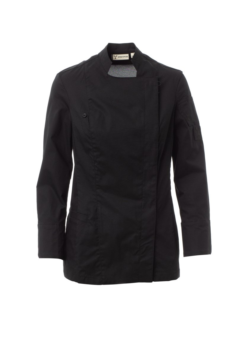 Kochjacke STARRED MESH Lady von Payper in schwarz Kochjacke STARRED MESH Lady von Payper in schwarz