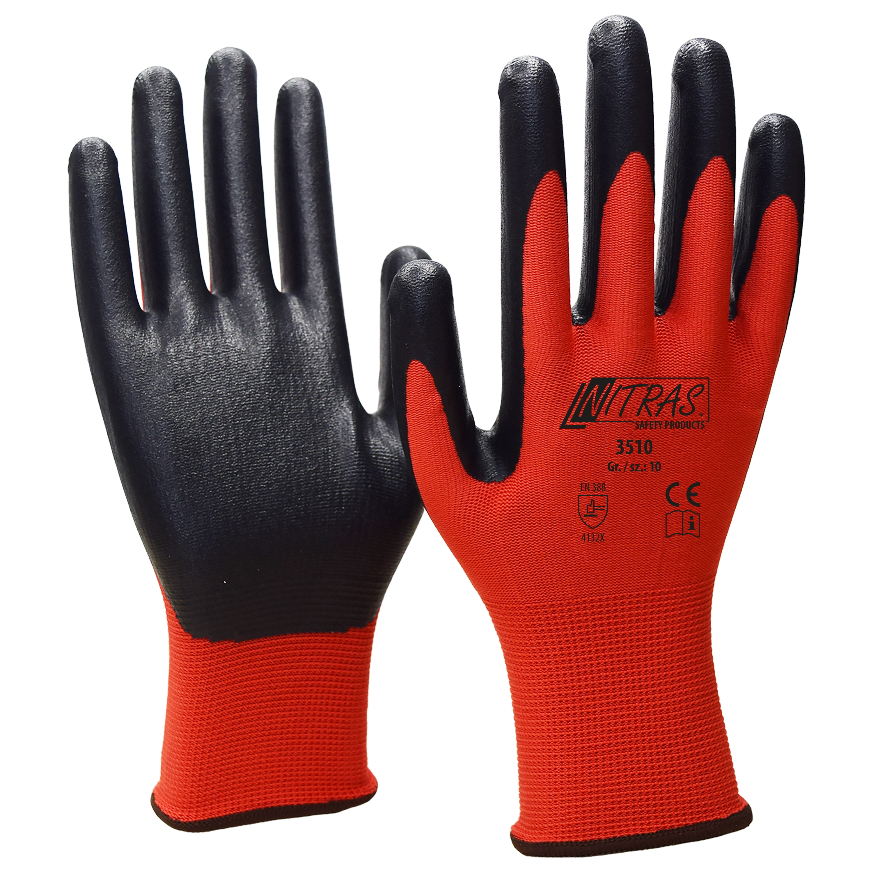 Nylonhandschuhe mit Nitrilschaum-Beschichtung Nylonhandschuhe mit Nitrilschaum-Beschichtung