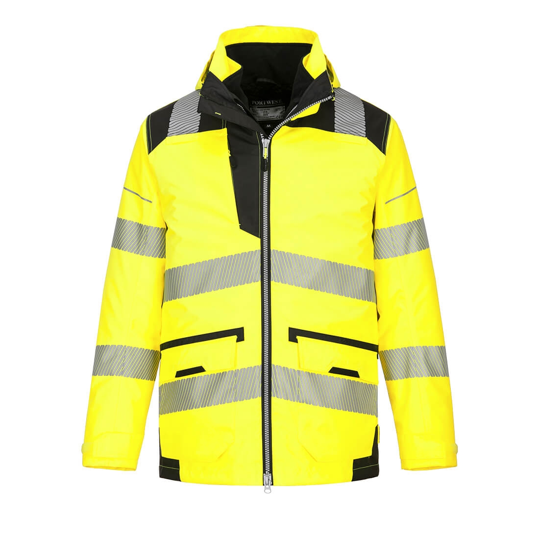 PW3 Warnschutz Atmungsaktive 5-in-1 Jacke warngelb PW3 Warnschutz Atmungsaktive 5-in-1 Jacke warngelb