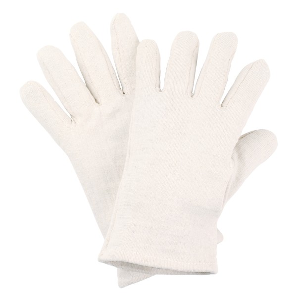 Baumwoll-Jersey-Handschuhe, naturfarben, halb gebleicht