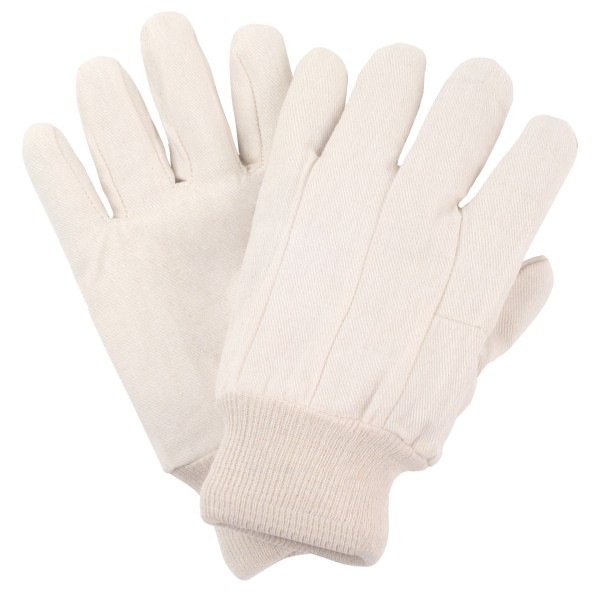 Baumwoll-Köper-Handschuhe, naturfarben