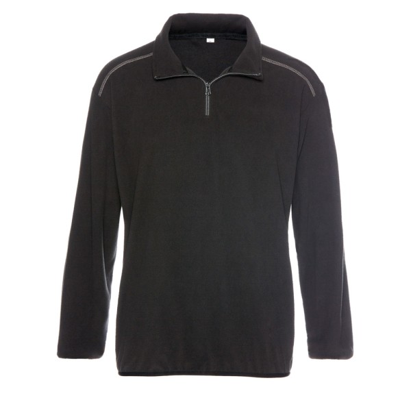 STAVANGER Microfleece-Pullover in schwarz