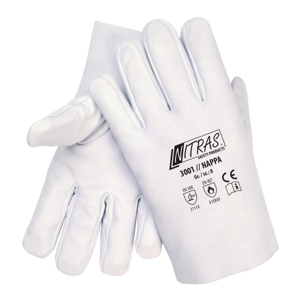 NAPPA, Vollnappa-Handschuhe, grau, EN 388, EN 407